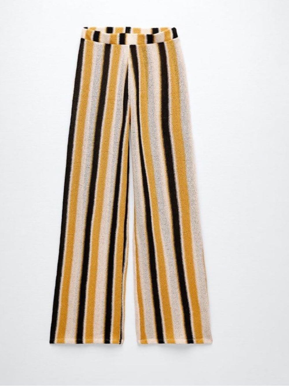 Zara Rustic Wide-Leg Striped Trousers - Picture 3 of 6